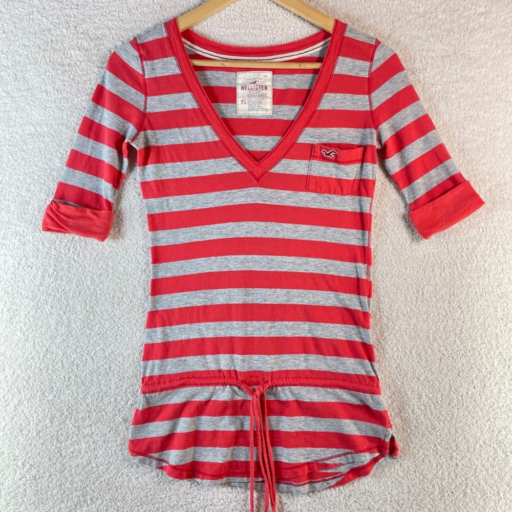 vintage Y2K hollister babydoll tee XS drawstring drop waist mallcore twilight